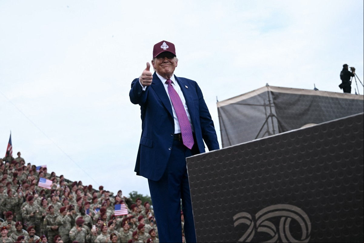 Donald Trump, em viagem à Carolina do Norte
